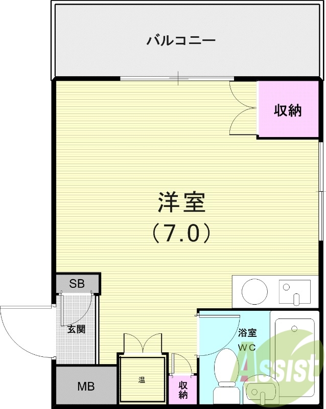 2階の間取り図