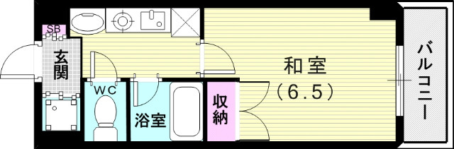 1K（２２．２平米）室内洗濯機置き場・浴室乾燥機