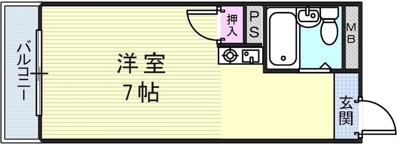 低初期費用なのに7帖あります