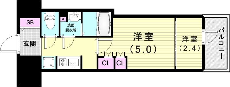 2階の間取り図