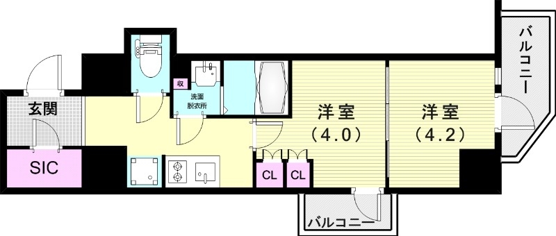 6階の間取り図