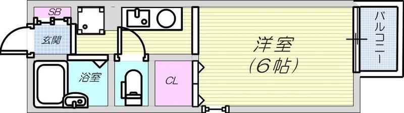 1K(20.03平米)エアコン、モニターフォン・バストイレ別