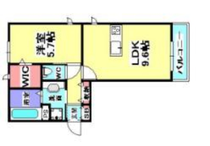 バストイレがセパレート、独立洗面所のある使い易い間取りです