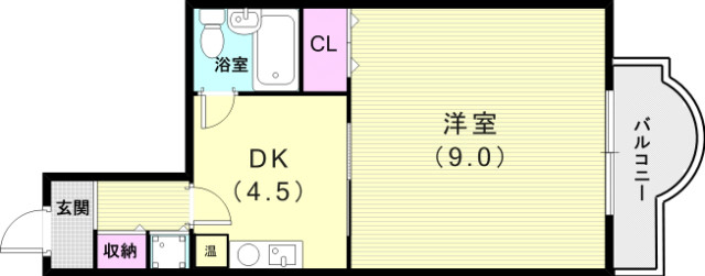 1ＤＫ（35.91平米）エアコン・電気温水器・ＩＨコンロ