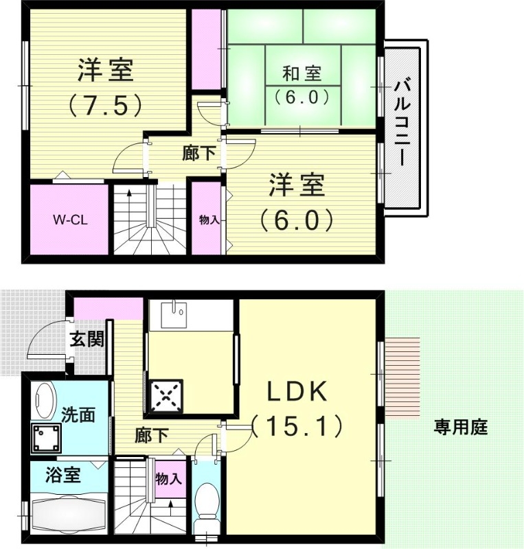 1階の間取り図
