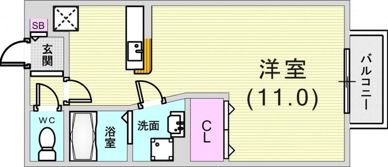 1R（30.08平米）システムキッチン・浴室乾燥機・エアコン