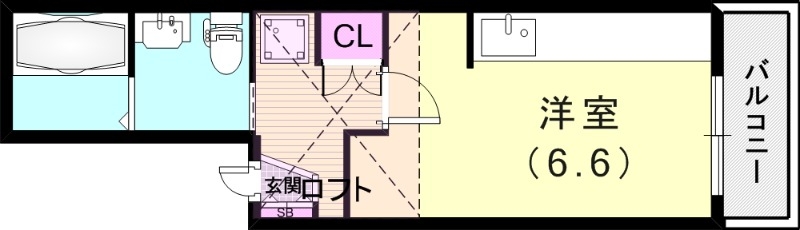 ワンルーム(21.24平米)SECOM・床暖房・オートロック