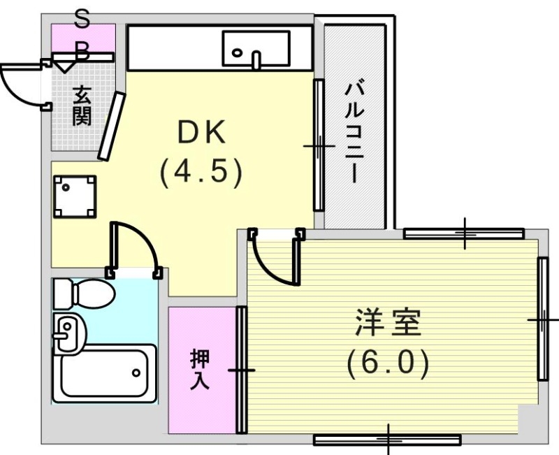 1DK(25.16平米)エアコン・給湯器・ユニットバス