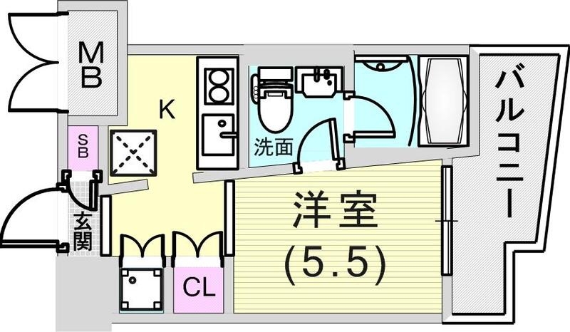 1K（21.65平米）TVモニターホン・エアコン・IHコンロ