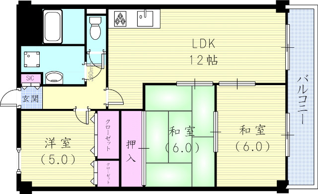 2階の間取り図