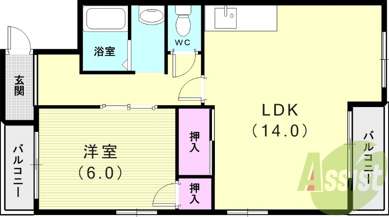 4階の間取り図