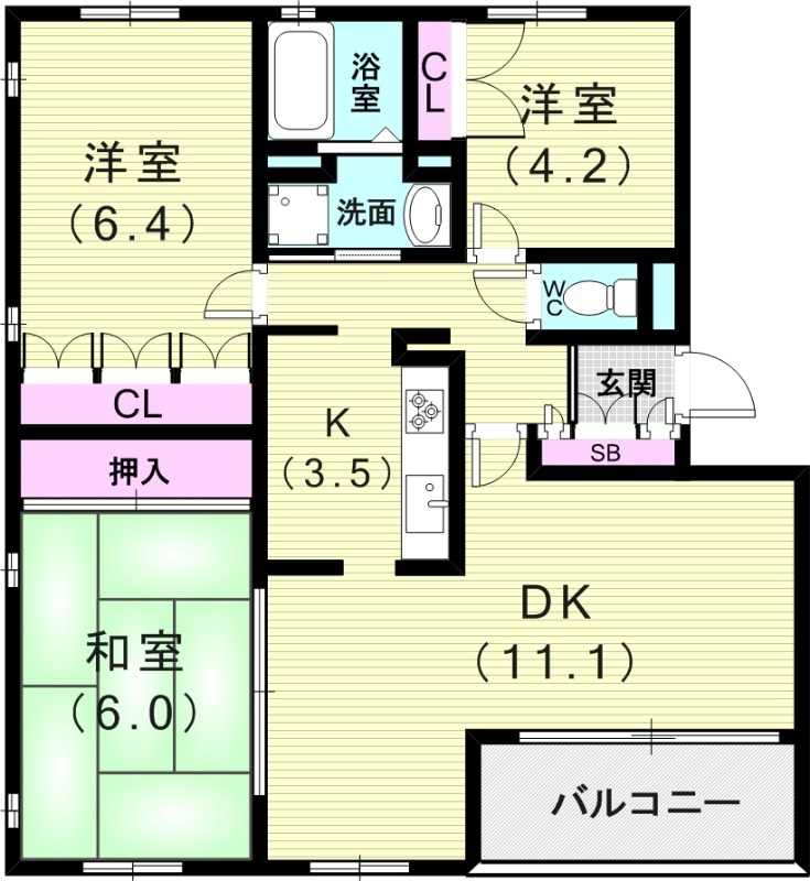 4階の間取り図