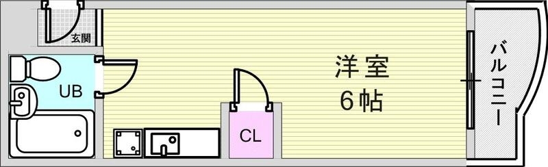 1R（21平米）エアコン・インターネット無料・室内洗濯置き場