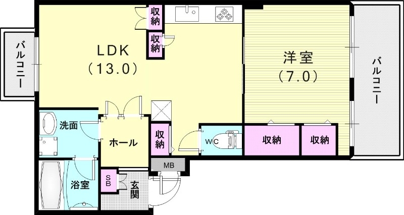 2階の間取り図