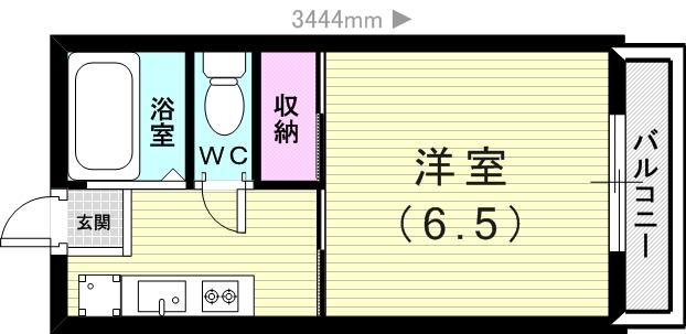 1K(24平米)オール電化・室内洗濯機置場・セパレート