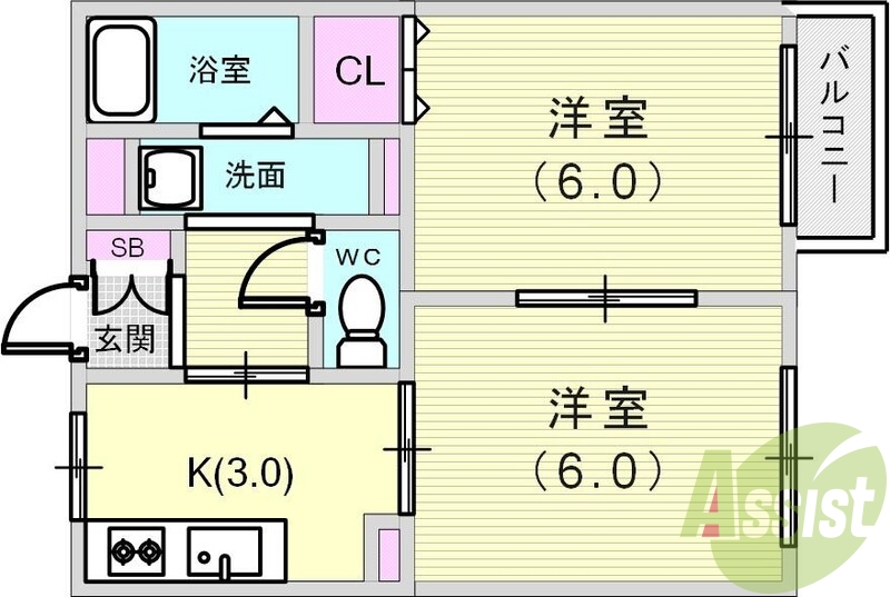 2階の間取り図