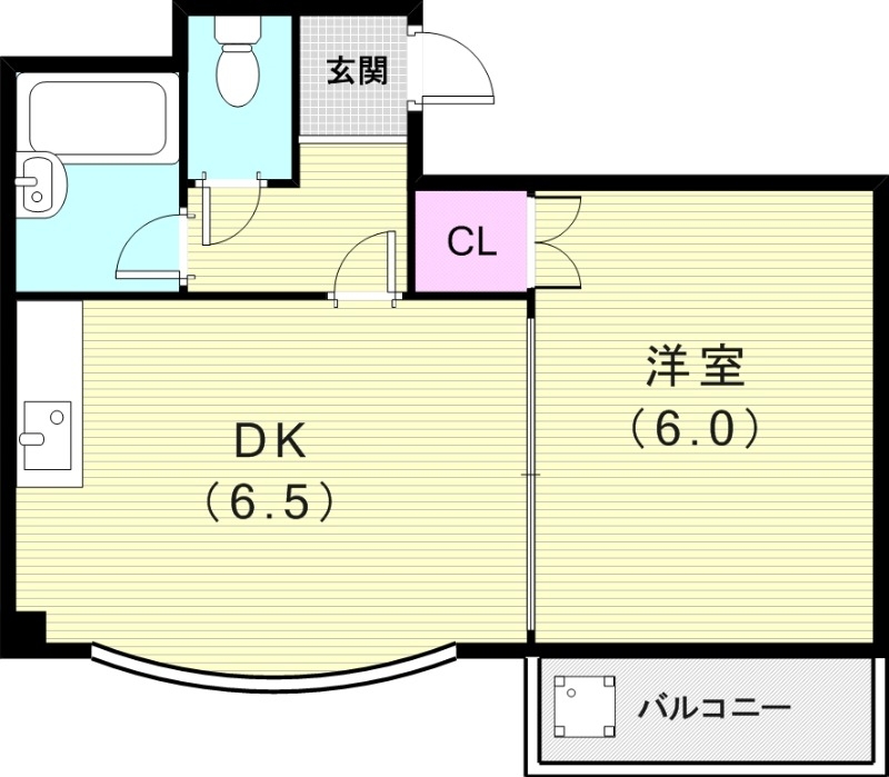 1DK（30平米）エアコン・風呂トイレ別・温水洗浄便座