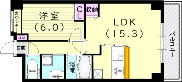 1階の間取り図
