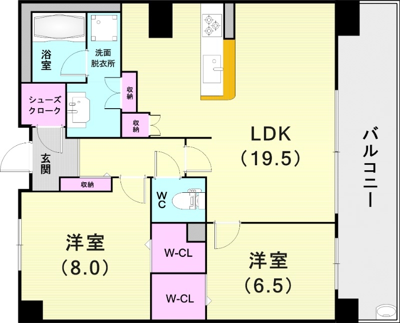 2LDK（78.75平米）ALSOC・カウンターキッチン