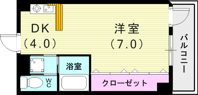 １DＫ（25.37平米）エアコン・カウンターキッチン・収納