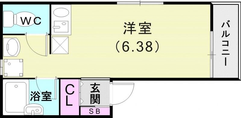 １R（16.8平米）エアコン・独立洗面台・室内洗濯機置場