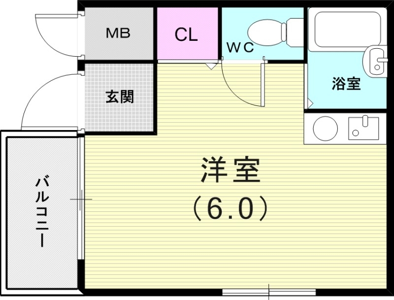 1R（18.67平米）モニター付きインターホン・エアコン