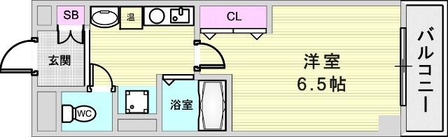 1K(21.4平米)オートロック・エアコン・IHコンロ・収納
