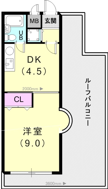 1ＤＫ（35.91平米）エアコン・電気温水器・ＩＨコンロ