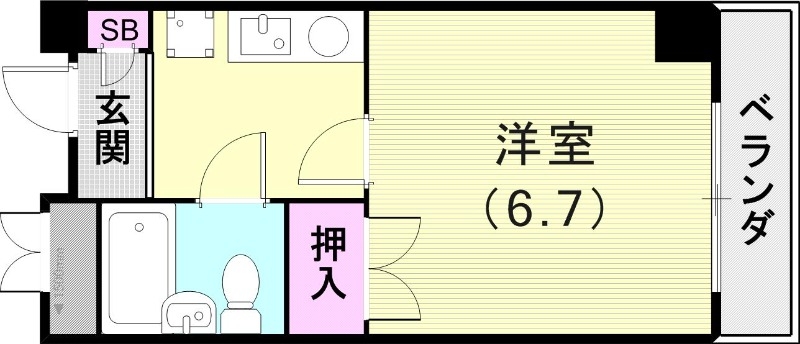 (１R20.37平米)　浴室乾燥機・モニター付きインターホン