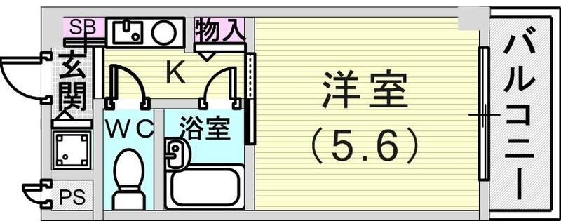 1K（18.9平米）エアコン・IHコンロ・室内洗濯機置き場