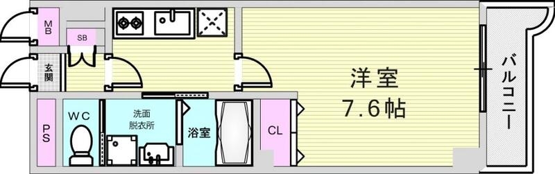 1Ｋ（26.27平米）角部屋・浴室乾燥機・エアコン・下駄箱