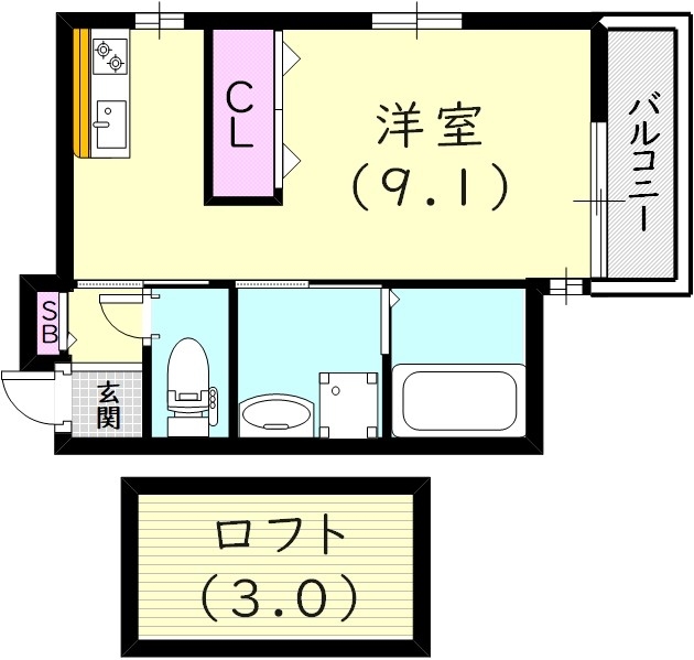 2階の間取り図