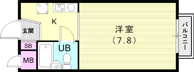 1R（21.39平米）バルコニー・IHコンロ・エアコン・靴箱