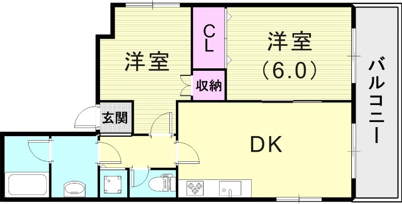 2DK（50.8平米）システムキッチン・オートバス