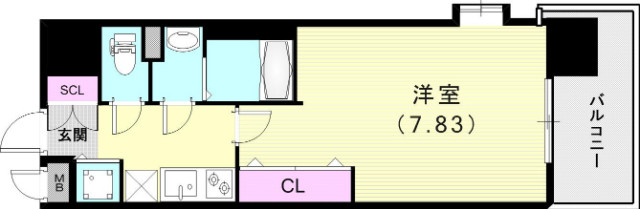 1K（25.05平米）システムキッチン・独立洗面台・収納