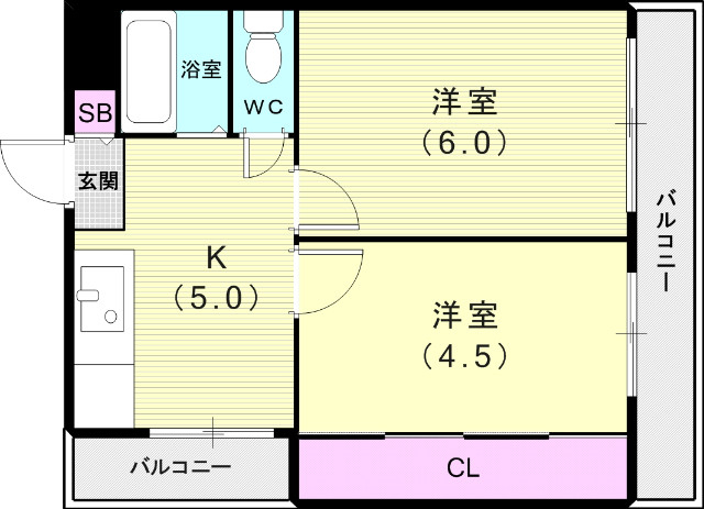5階の間取り図