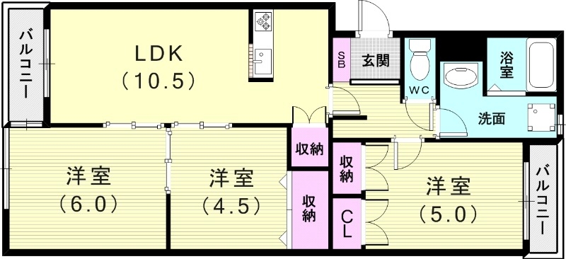 1階の間取り図