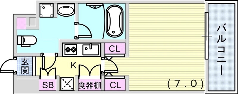 1K（25.65平米）浴室暖房乾燥機・2口ガスコンロ