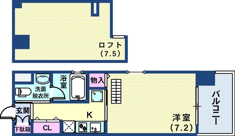 1K（24.78平米）エアコン・システムキッチン・独立洗面台