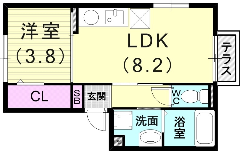 1LDK（31.98平米）システムキッチン・浴室乾燥機