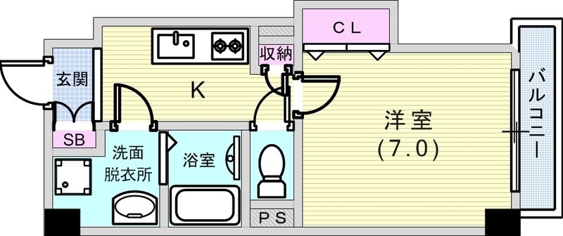 1K(24.64平米)浴室テレビ・ミストサウナ・浴室乾燥機