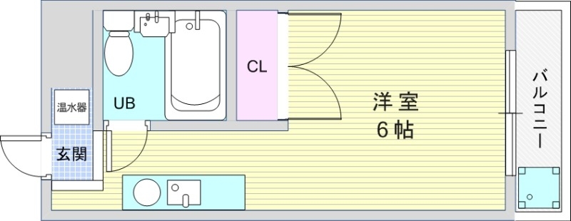 1R（18平米）オール電化・エアコン・オートロック