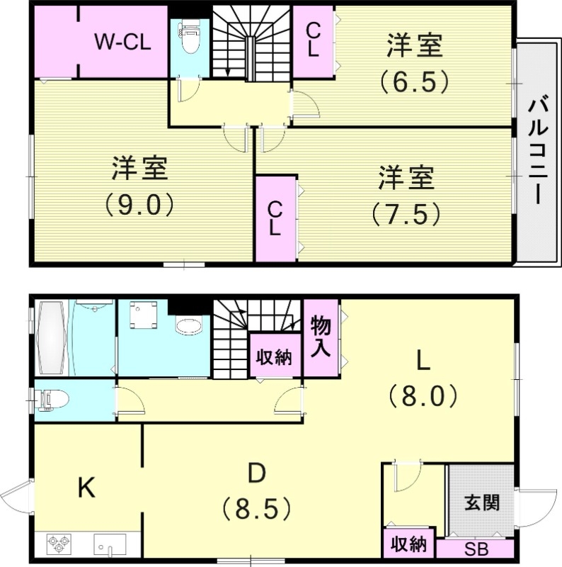 3LDK（111.17平米）浴室乾燥機・モニターホン・収納