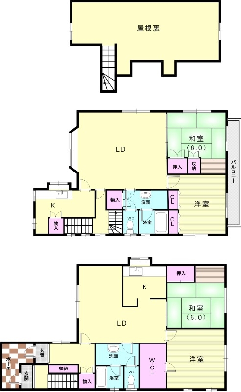 4LDK（１８３．３４平米）モニター付きインターフォン