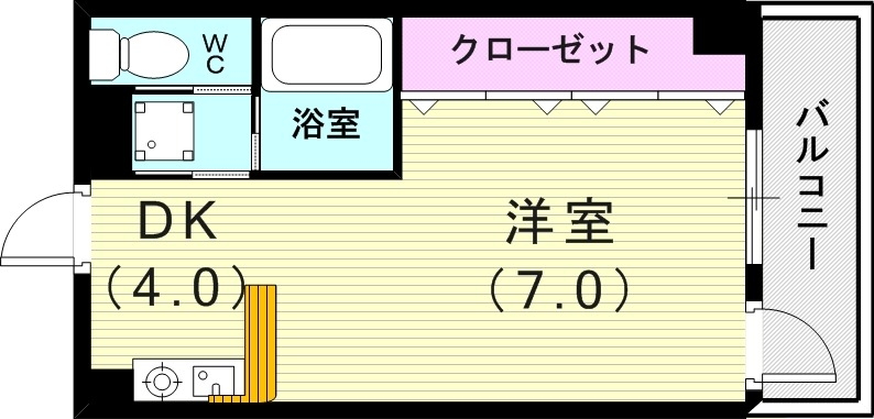 １DＫ（２５．３７平米）エアコン・カウンターキッチン・収納