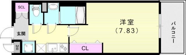1K（25.05平米）エアコン・浴室乾燥機・シーリングファン