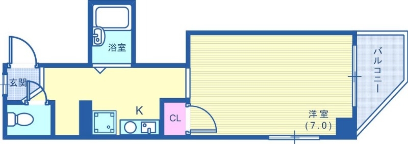 1K（22.52平米）IHコンロ・テレビモニターホン