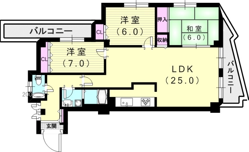 3LDK(93.62平米）食洗機・ビルトインエアコン
