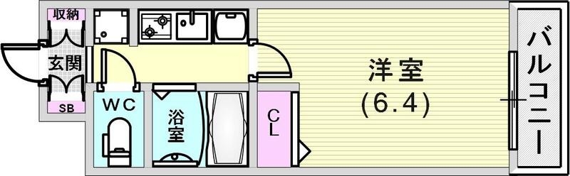 単身さん向けの間取りです。