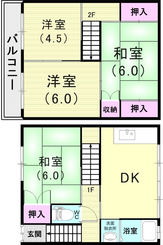 -階の間取り図